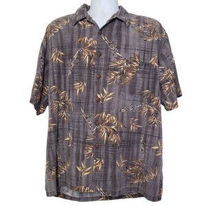 Kahala Hawaiian Shirt Bamboo Tropical Vacation Rayon Mens Sz XL